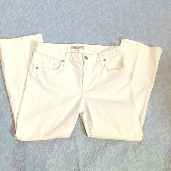 Joie Jeans Size 28 Crop Flare White Denim Jeans - Picture 2 of 6
